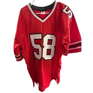 Jessie Tuggle Atlanta Falcons Signed Custom Jersey JSA COA Mens XL Red #58